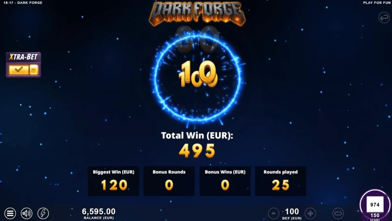 Dark Forge - Super Free Spins bonus mode na may dark palette